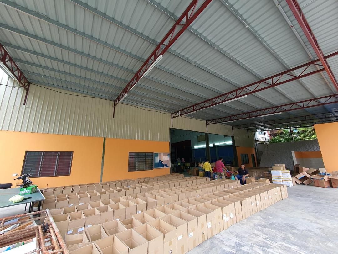 Hot Shine's packing facility and warehouse in Cameron Highlands, ready with boxes for dispatch
